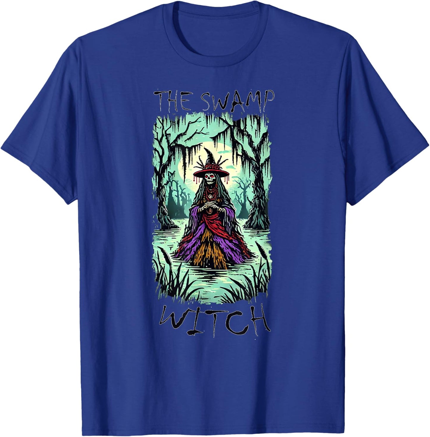 Louisiana Swamp Voodoo Witch Halloween T-Shirt - T-Shirt | Royal