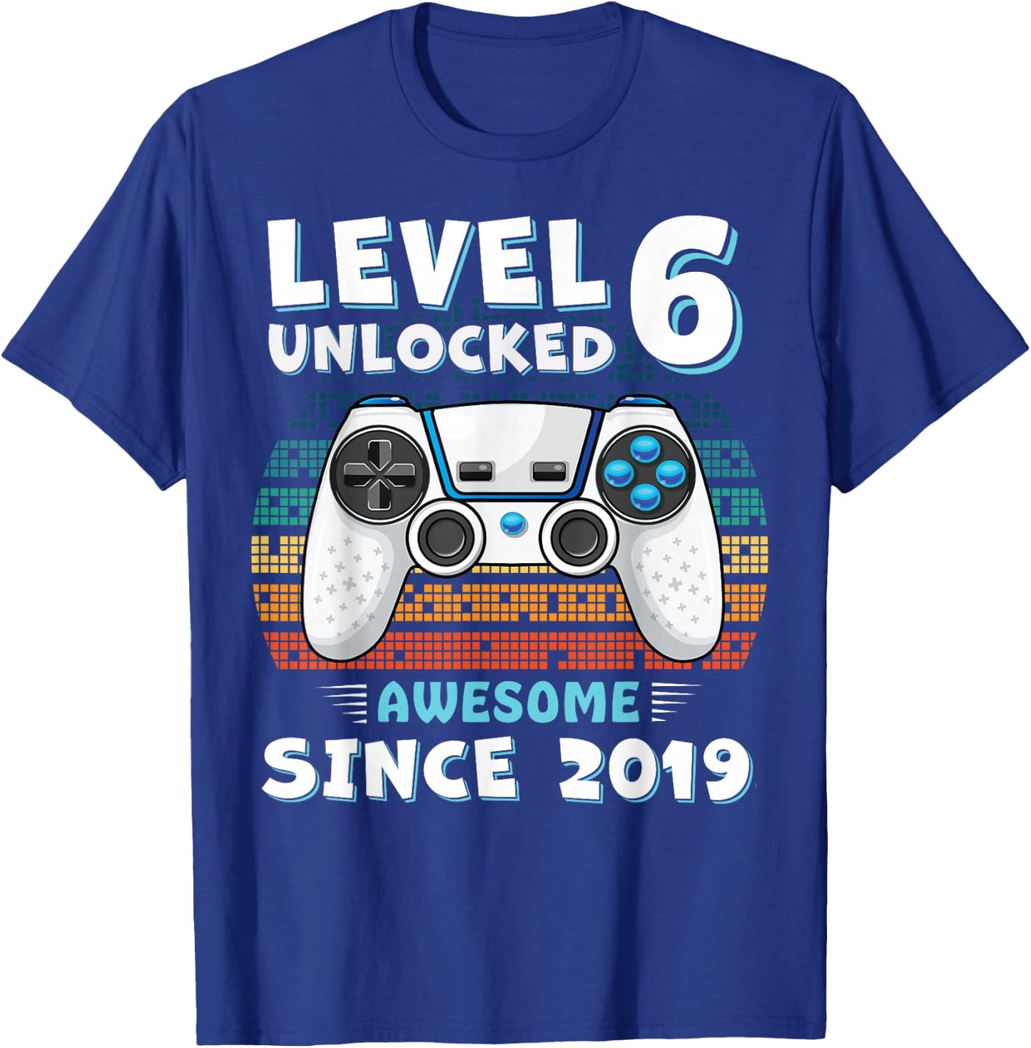6 Year Old BDay Decorations Son Boy 6yr 2020 6th Birthday T-Shirt - T-Shirt | Royal