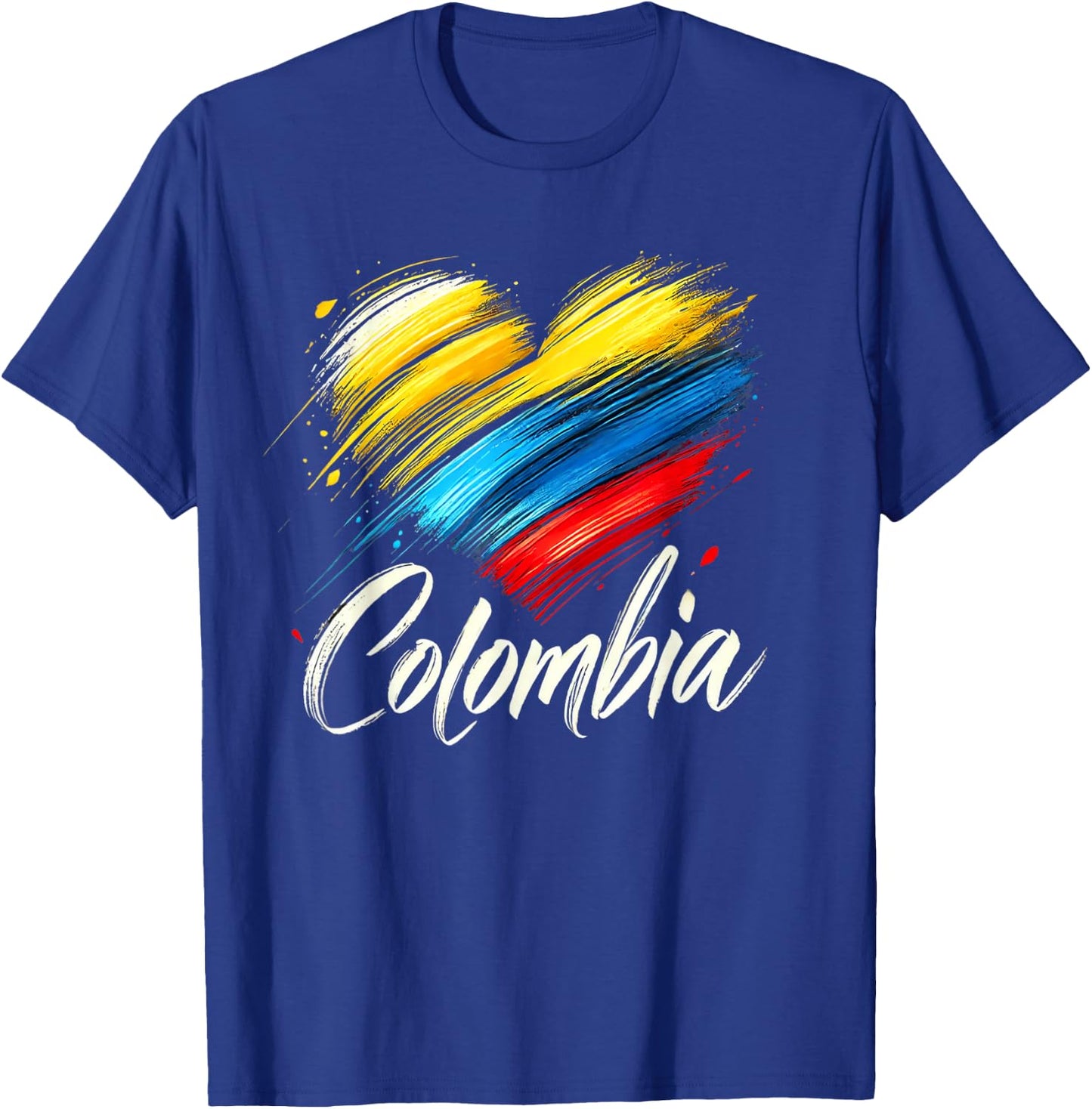 Colombia Flag Heart Colombian Pride T-Shirt - T-Shirt | Royal