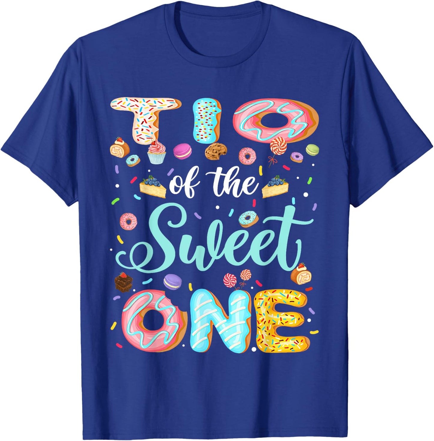 Tio Of The Sweet One 1St Birthday Donut Party T-Shirt - T-Shirt | Royal