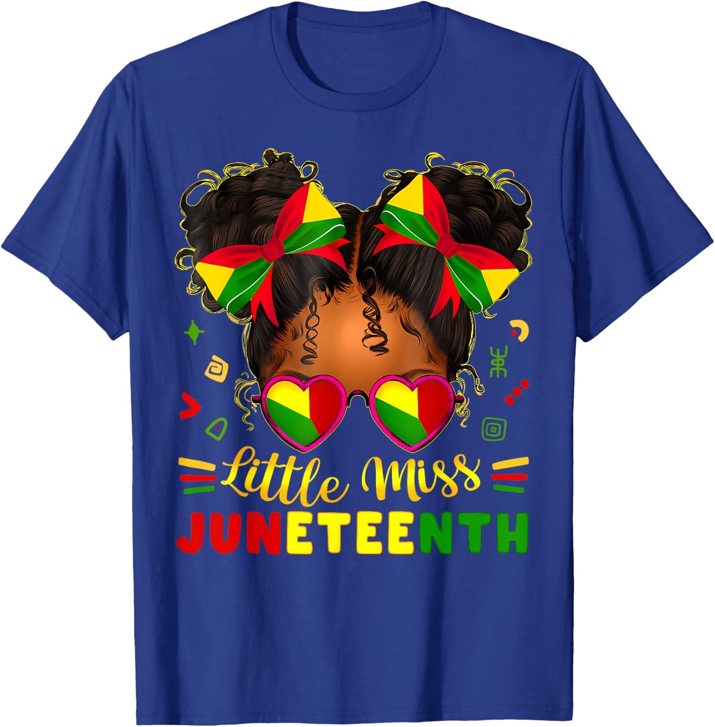 Miss Juneteenth Freedom Black American African Toddler Girl T-Shirt - T-Shirt | Royal