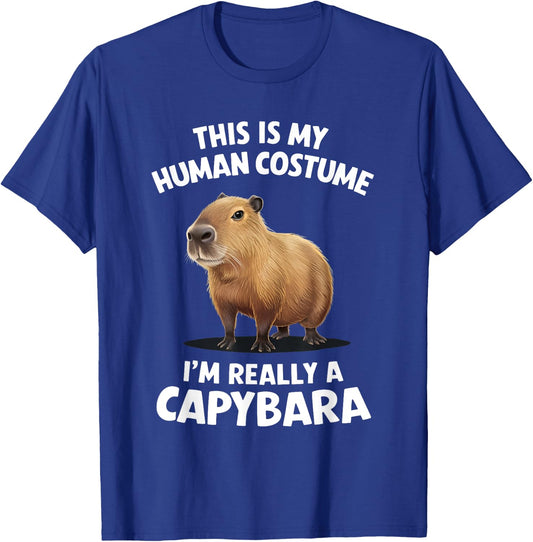 This is My Human Costume I'm Really a Capybara T-Shirt - T-Shirt | Royal