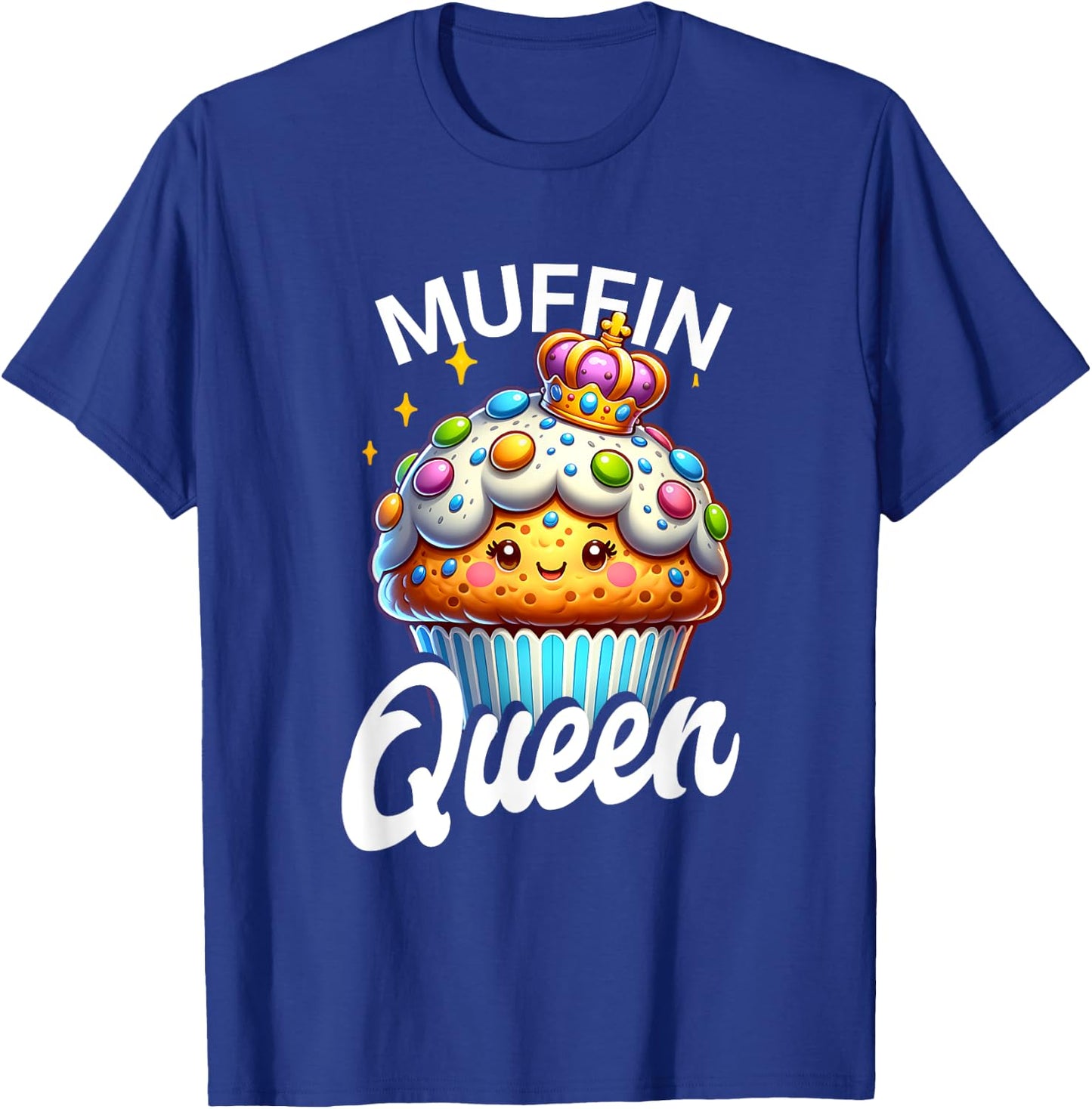 Muffin Queen Baking Cook Chef Baker Pastry Women Mom Girls T-Shirt - T-Shirt | Royal