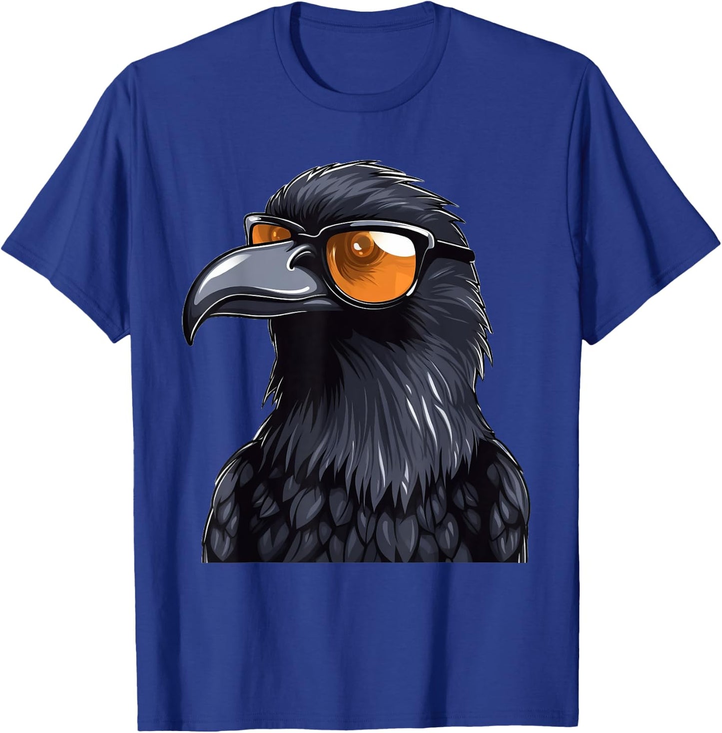 Crow Raven Bird Wearing Sunglasses T-Shirt - T-Shirt | Royal