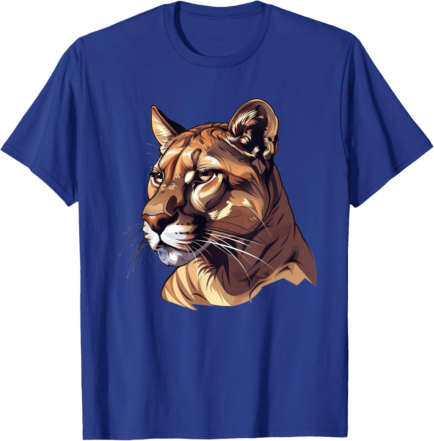 Mountain Lion Caricature T-Shirt - T-Shirt | Royal