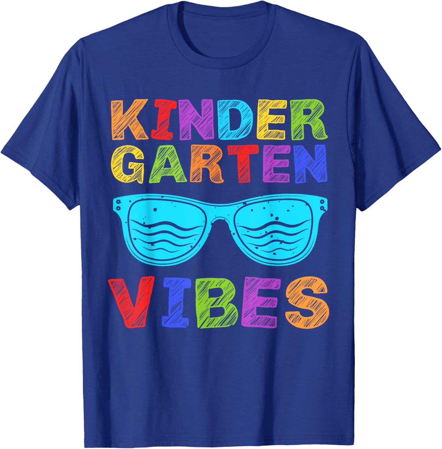 Kindergarten Vibes First Day of Kindergarten Back to School T-Shirt - T-Shirt | Royal