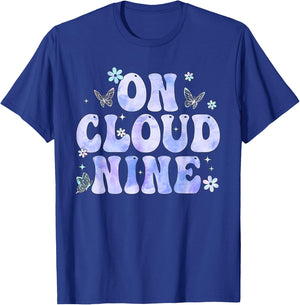 On Cloud Nine 9th Birthday 9 Years Old Birthday Girl T-Shirt - T-Shirt | Royal