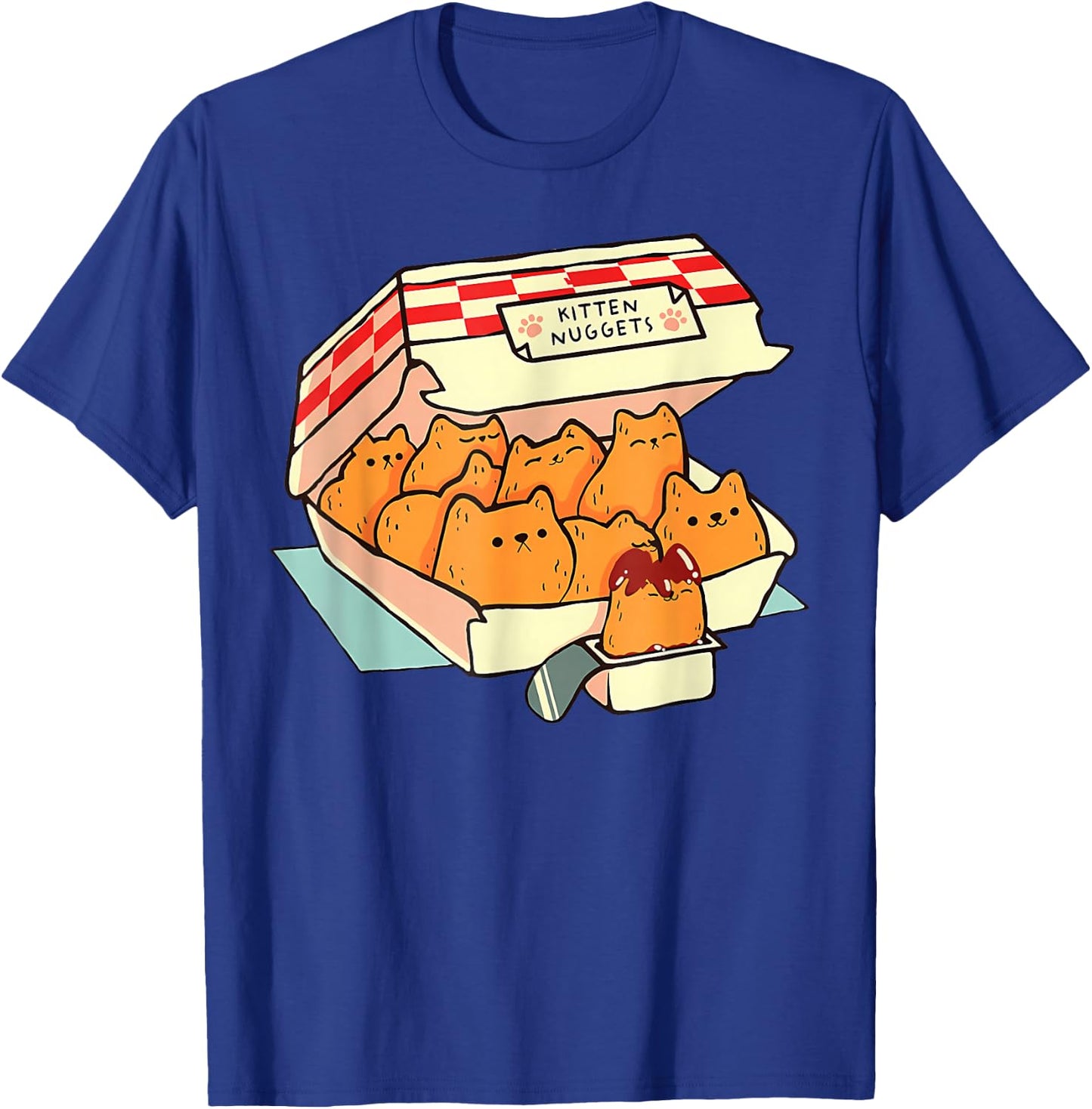Kitten Nuggets Food Pun Cat Lover Gift Chicken Nuggets T-Shirt - T-Shirt | Royal