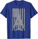 B-1 Lancer Supersonic Bomber Airplane Vintage Flag T-Shirt - T-Shirt | Royal