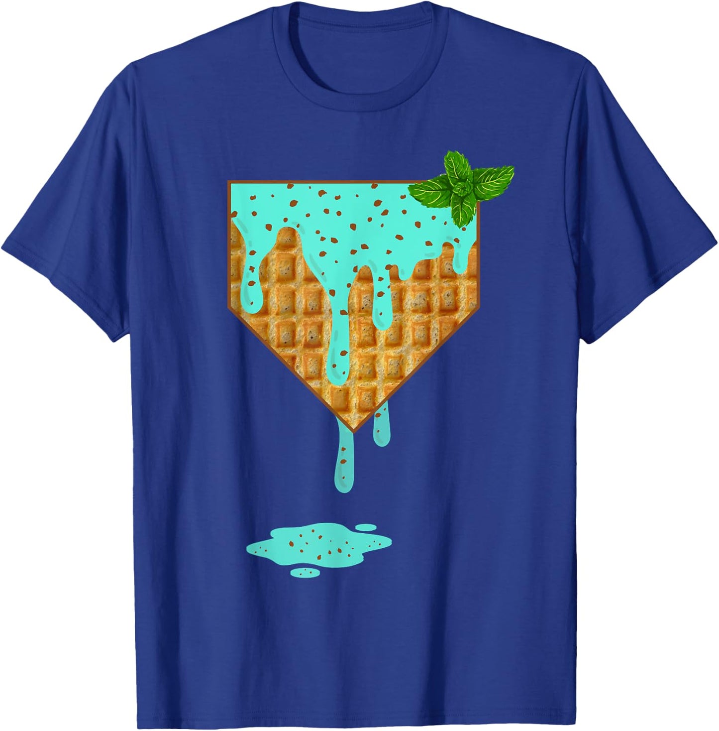 Home Plate Drip - Mint Chocolate Chip Softball & Baseball T-Shirt - T-Shirt | Royal