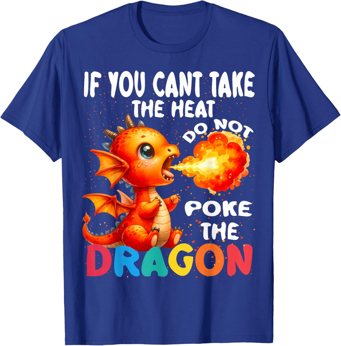 Flying Mythical Creature Cool Dragon Kids Toddler Boys Girls T-Shirt - T-Shirt | Royal