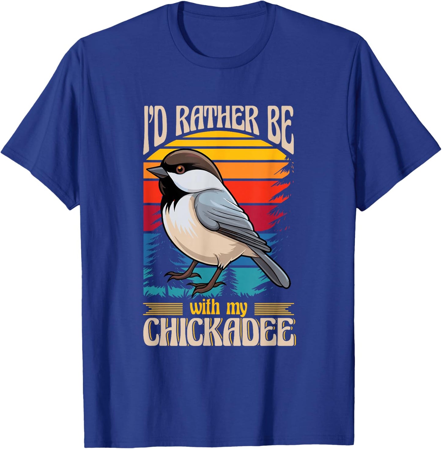Black Capped Chickadee Lover Birding Birdwatcher Chickadee T-Shirt - T-Shirt | Royal