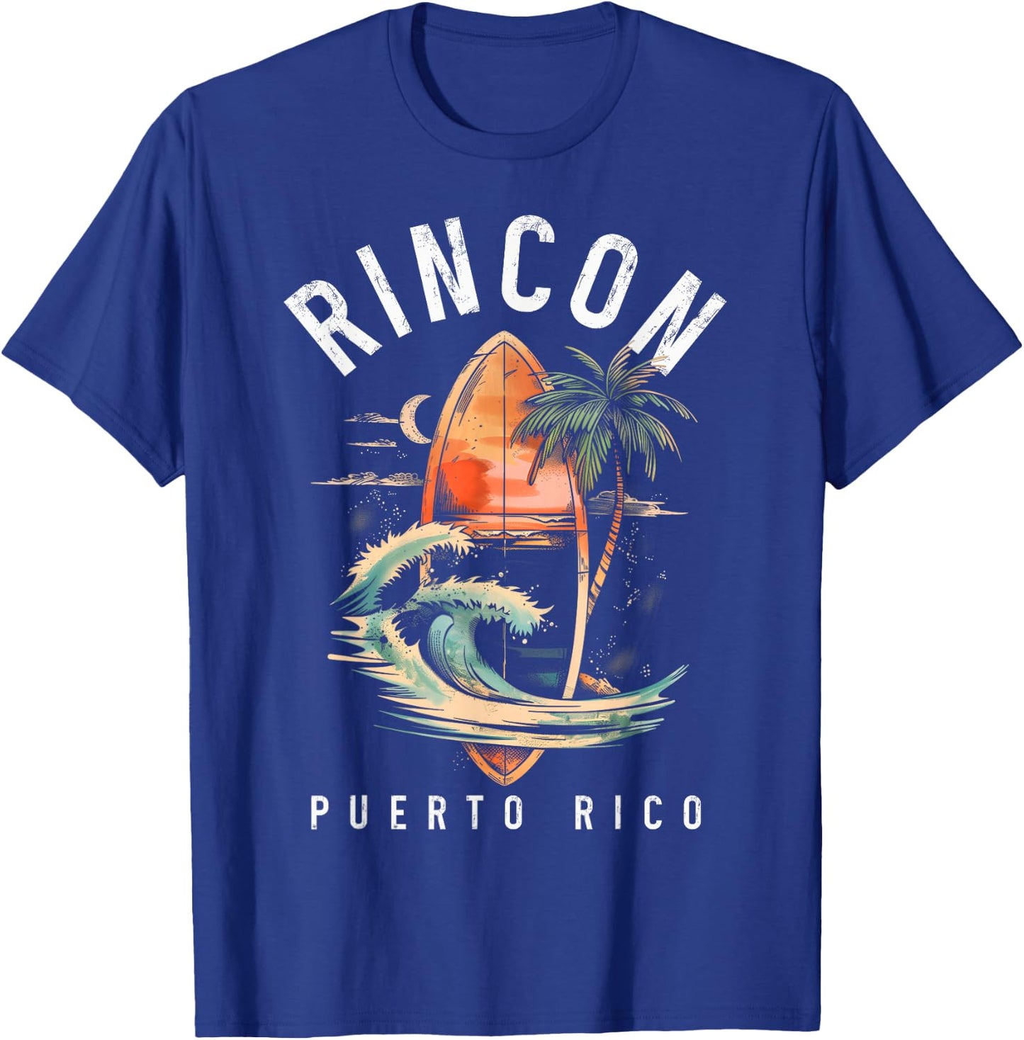 Rincon Puerto Rico Boricua Surf Vintage Surfing Surfer T-Shirt - T-Shirt | Royal