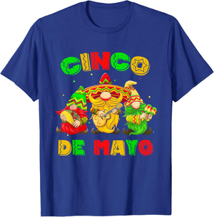 Cinco De Mayo Mexican Gnome Fiesta 5 De Mayo Men Women T-Shirt - T-Shirt | Royal