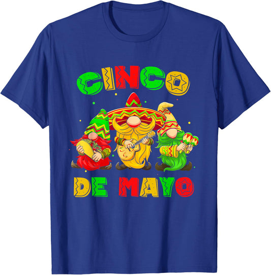 Cinco De Mayo Mexican Gnome Fiesta 5 De Mayo Men Women T-Shirt - T-Shirt | Royal