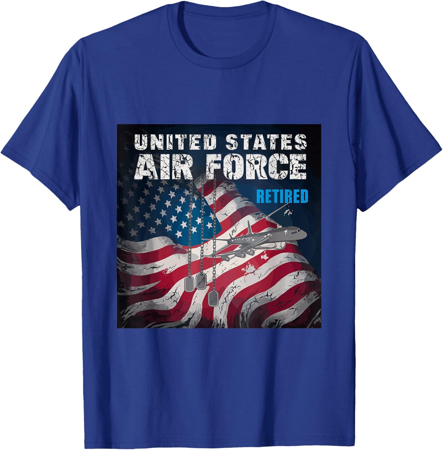 Veteran Of The United States Air Force Retired T-Shirt - T-Shirt | Royal