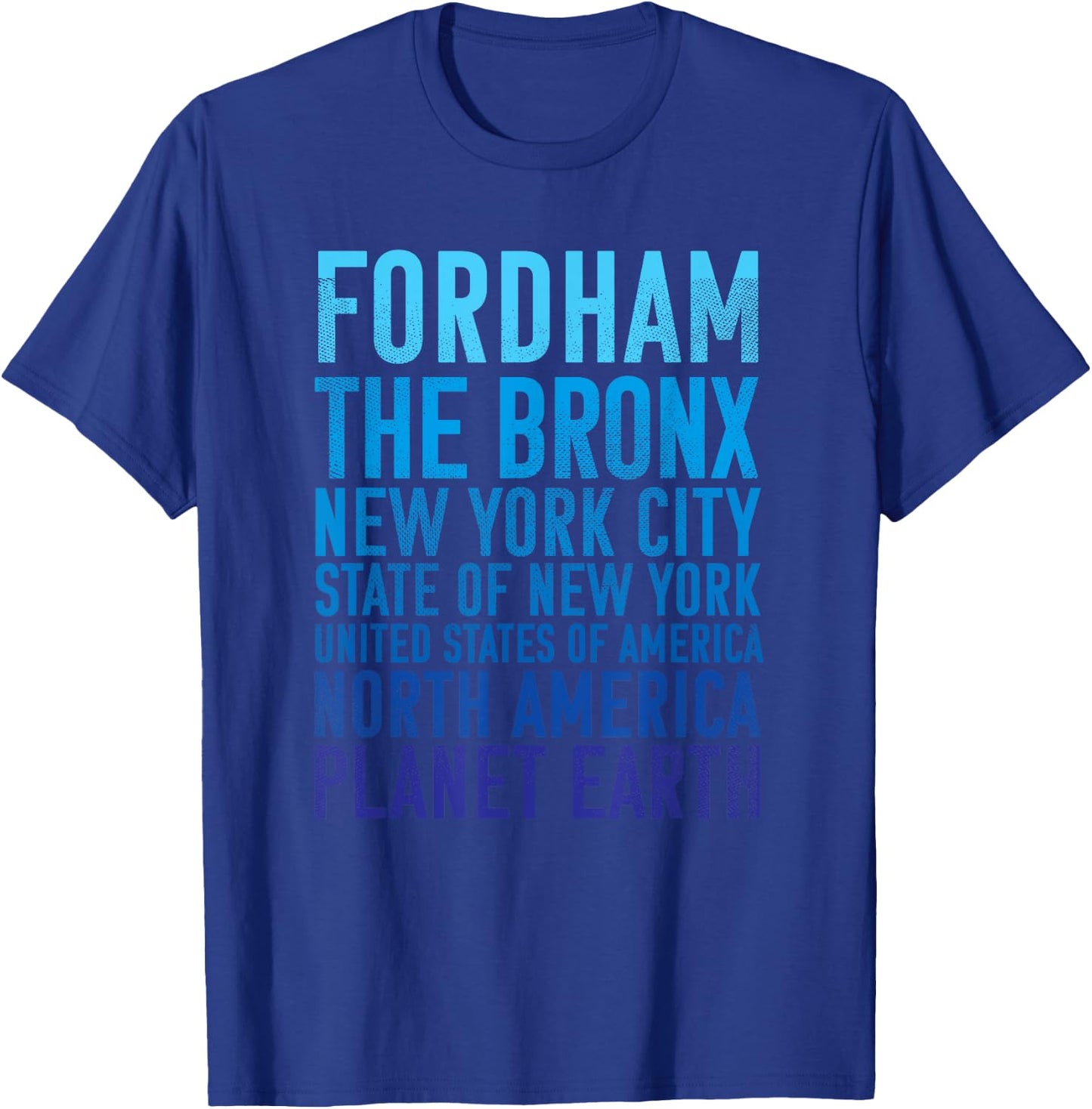 Fordham Shirt : The Bronx New York Planet Earth Bronx T-Shirt - T-Shirt | Royal