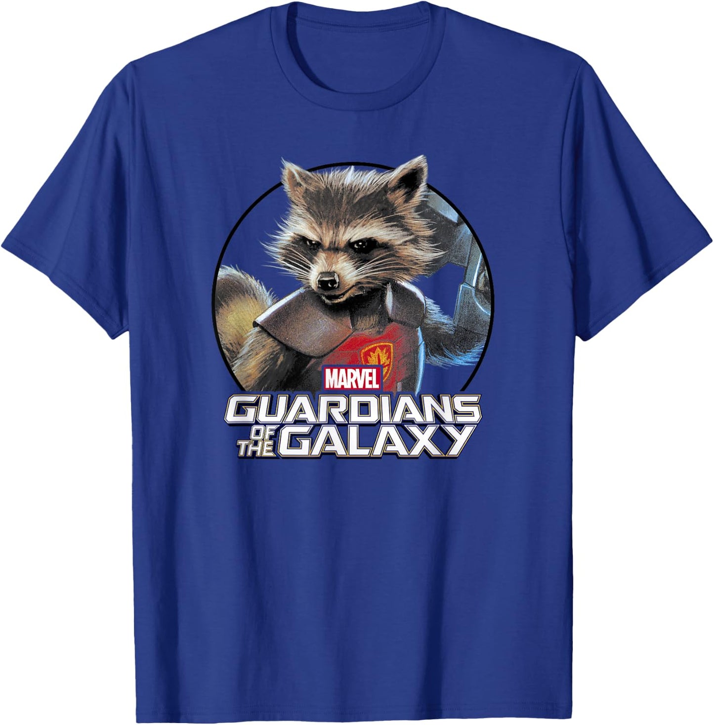 Marvel Guardians of the Galaxy Rocket Raccoon Circle T-Shirt - T-Shirt | Royal