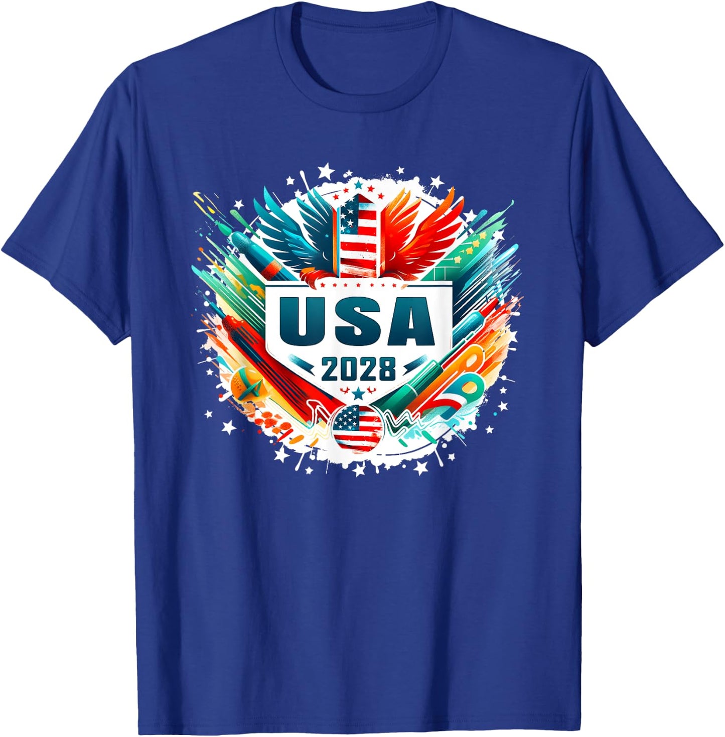 USA 2028 Go United States Sport USA Team 2028 USA T-Shirt - T-Shirt | Royal