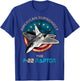 F22 Raptor American Patriotic Fighter Jet 4th of July Flag T-Shirt - T-Shirt | Royal