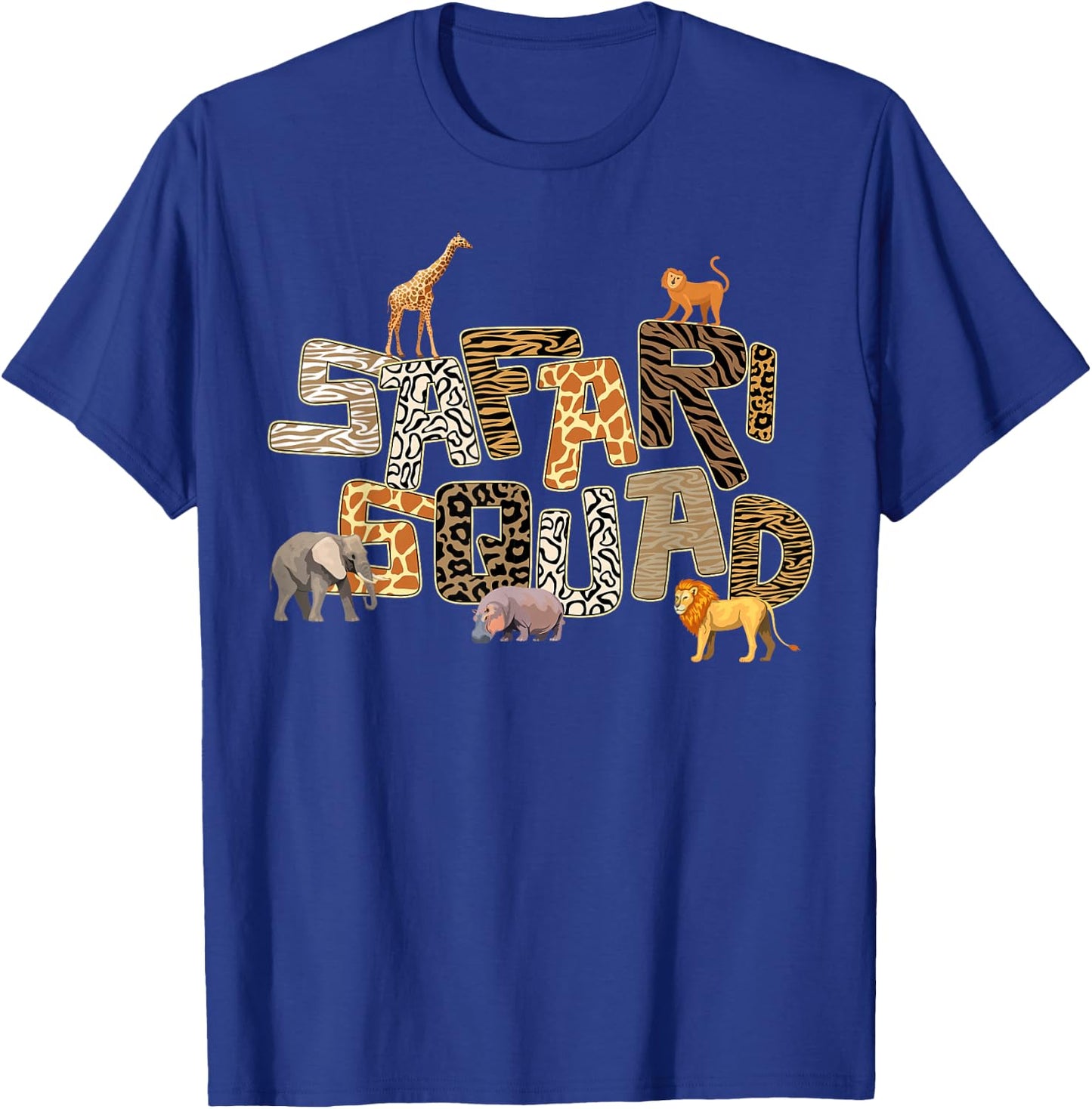 Safari Squad African Zoo Funny Animal Lovers Men Women Kids T-Shirt - T-Shirt | Royal