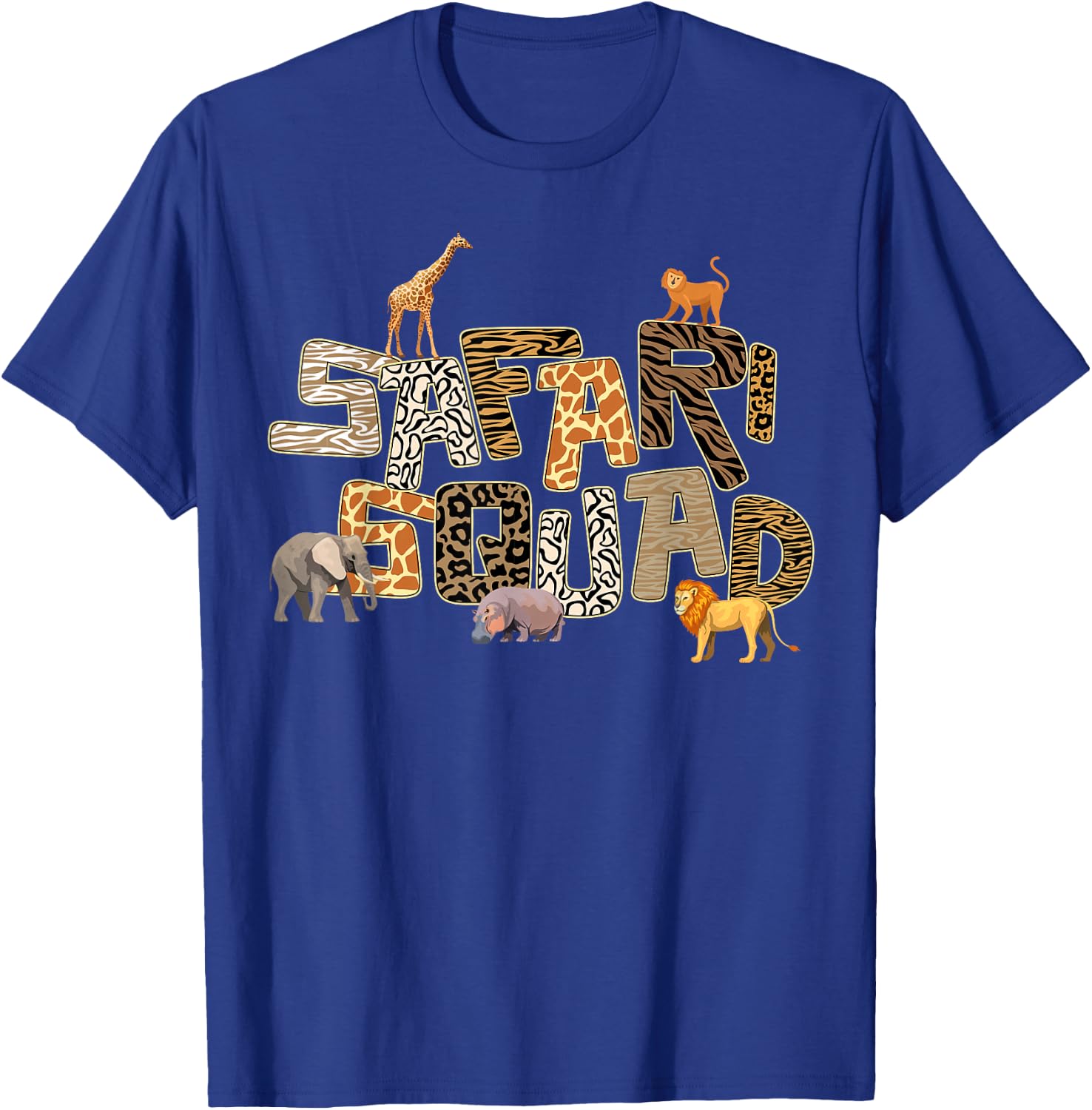 Safari Squad African Zoo Funny Animal Lovers Men Women Kids T-Shirt - T-Shirt | Royal