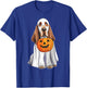 Basset Hound Ghost Pumpkin Halloween Costume Fall T-Shirt - T-Shirt | Royal