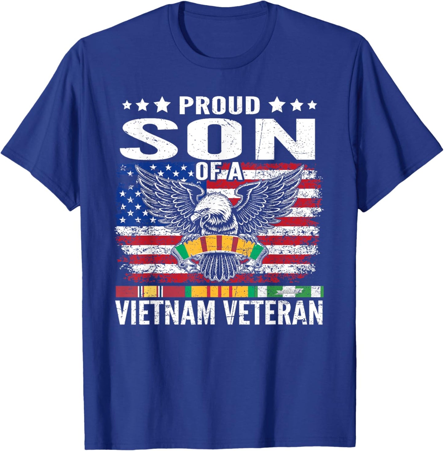 Proud Son Of A Vietnam Veteran Family Matching T-Shirt - T-Shirt | Royal