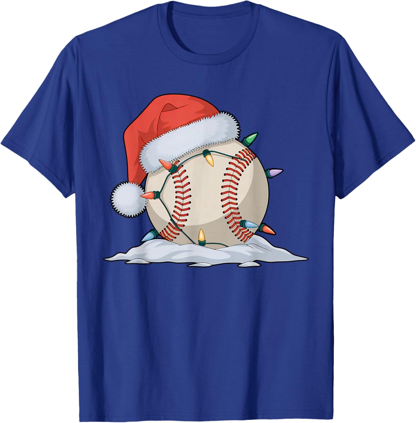 Christmas Baseball Player Santa Sports Design Boys T-Shirt - T-Shirt | Royal