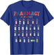 Pharmacy Alphabet Pharmacist Technician Medicine Nurse Pills T-Shirt - T-Shirt | Royal