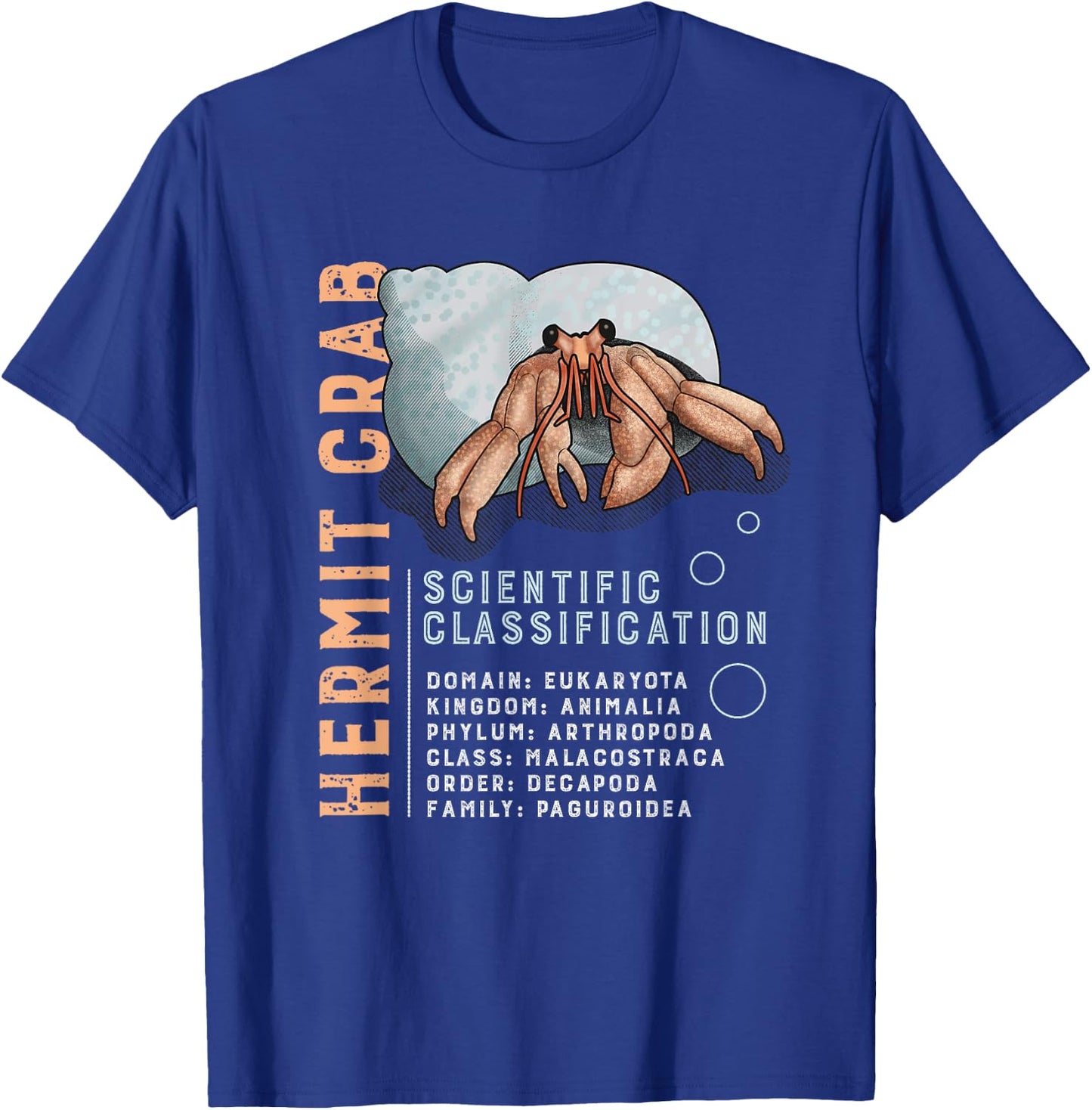 Hermit Crab STEM Science Classification Kids, Women's, Men's T-Shirt - T-Shirt | Royal