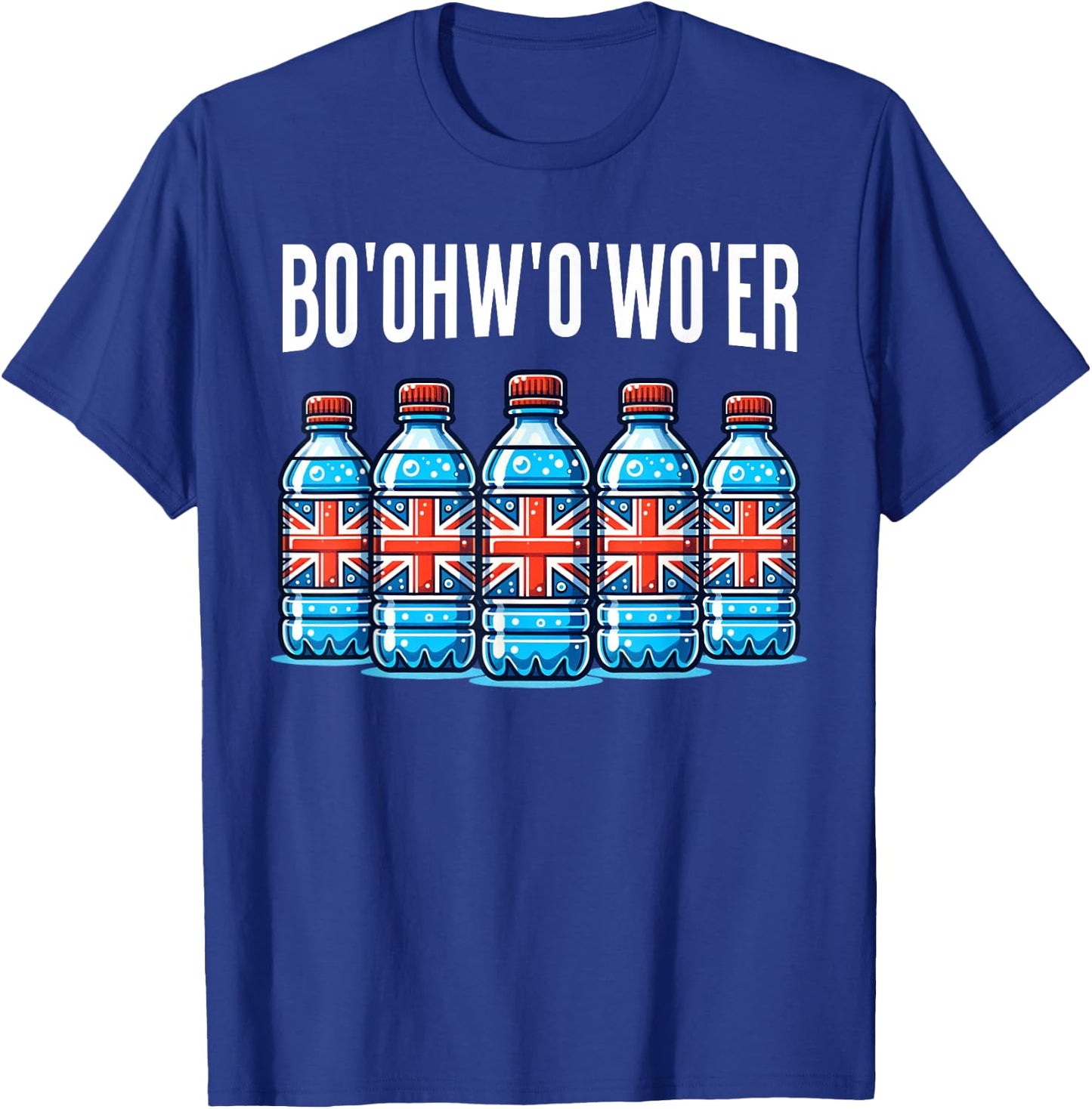 Funny British Vacation Bottle Of Water And Britain Londoner T-Shirt - T-Shirt | Royal