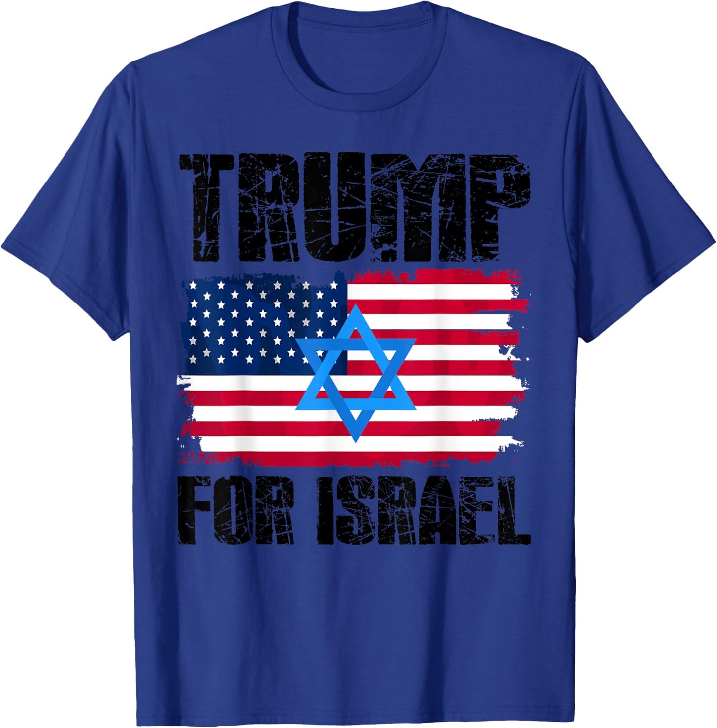 Trump For Israel Jewish American Flag Star Of David T-Shirt - T-Shirt | Royal