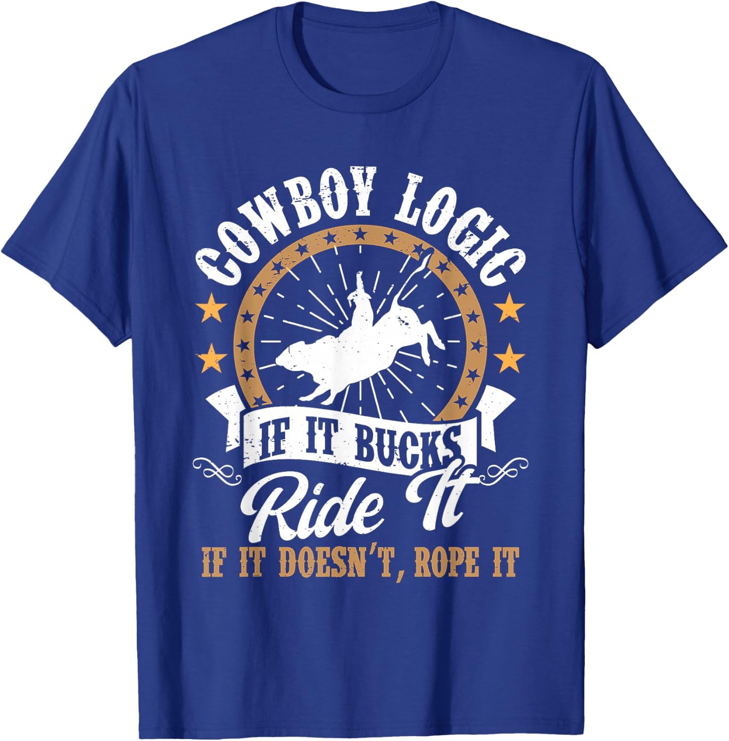 Howdy Equestrian Wild West Country Music Rider Rodeo Cowboy T-Shirt - T-Shirt | Royal