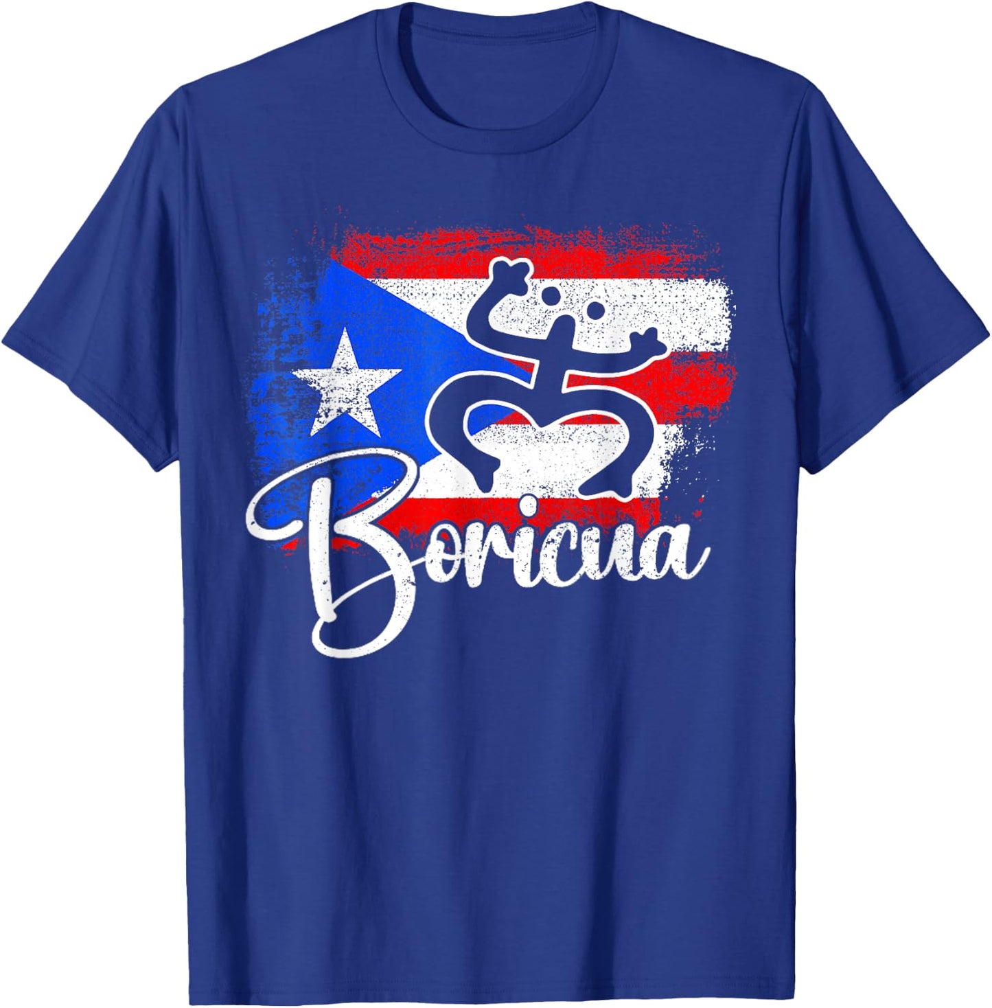 Boricua Puerto Rico Flag Puerto Rican Frog Men Women Kids T-Shirt - T-Shirt | Royal