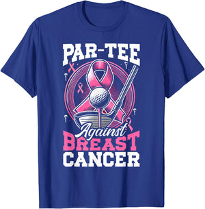Golf Breast Cancer Awareness Month Golfer Pink Ribbon T-Shirt - T-Shirt | Royal