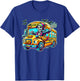 Halloween Skeleton School Bus Driver T-Shirt - T-Shirt | Royal