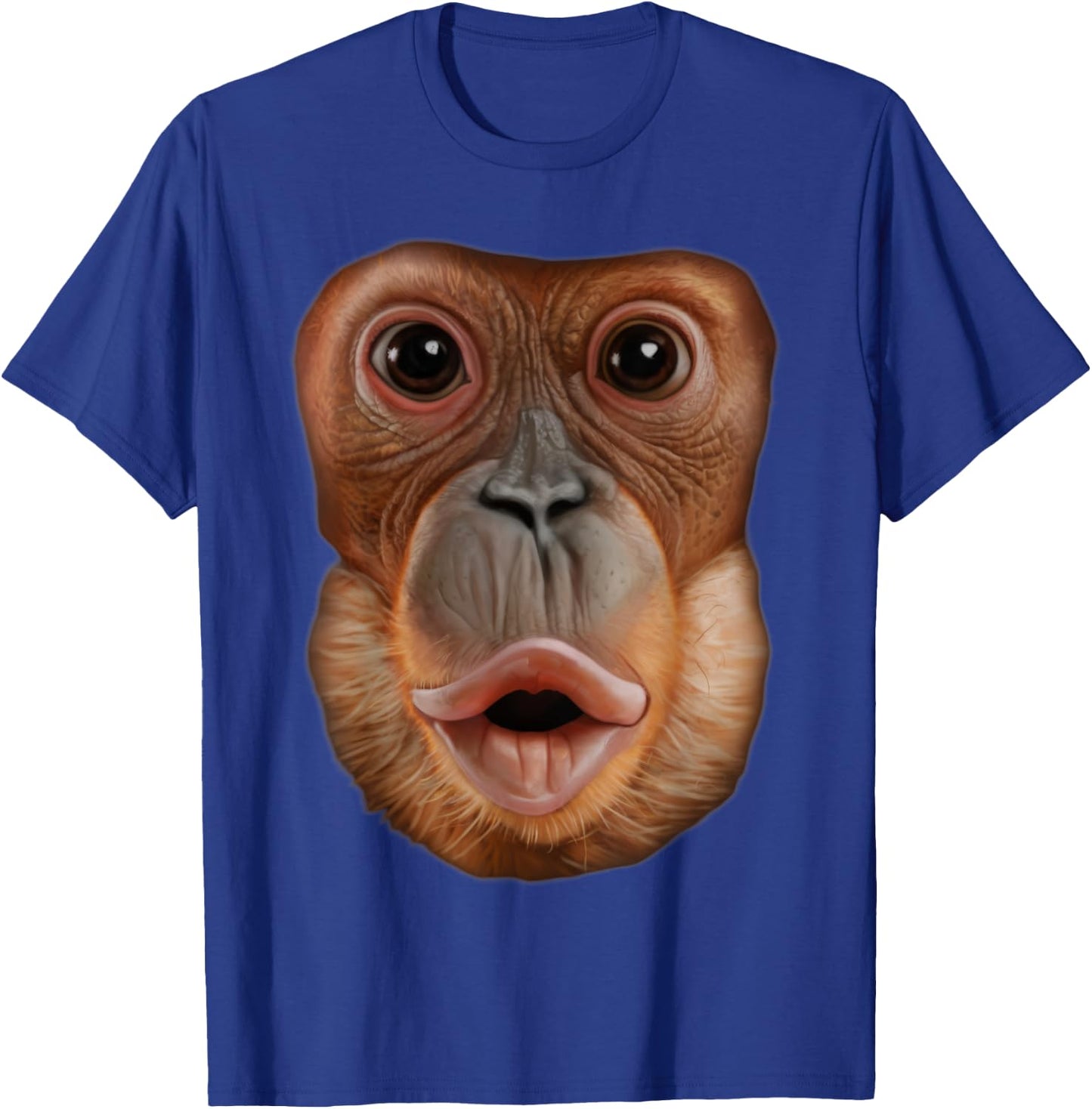 Monkey Stomach Funny Meme Ape Gorilla T-Shirt - T-Shirt | Royal