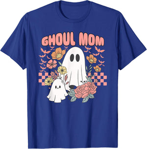 Ghoul Mom Halloween Ghost Spooky Season Retro Mama T-Shirt - T-Shirt | Royal
