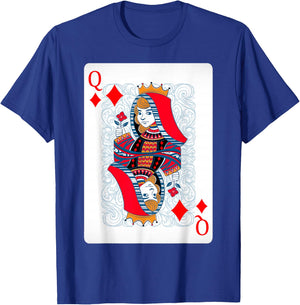 Queen Of Diamonds Playing Cards Shirt Easy Halloween Costume T-Shirt - T-Shirt | Royal