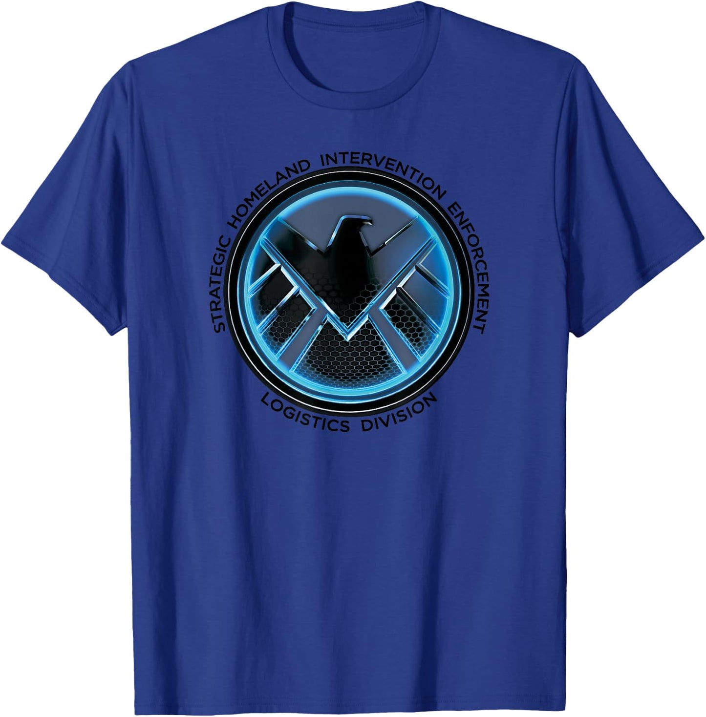 Marvel Comics Retro S.H.I.E.L.D Logistics Logo T-Shirt - T-Shirt | Royal