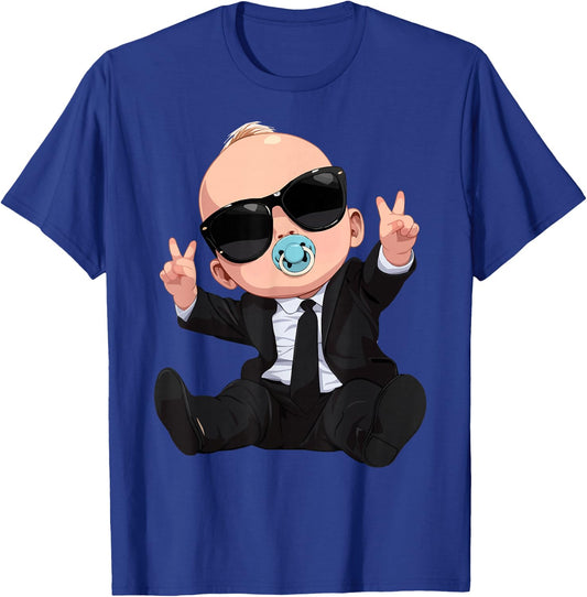 Baby Birthday Party Gift Boy Girl Toddler Like A Boss Kids T-Shirt - T-Shirt | Royal