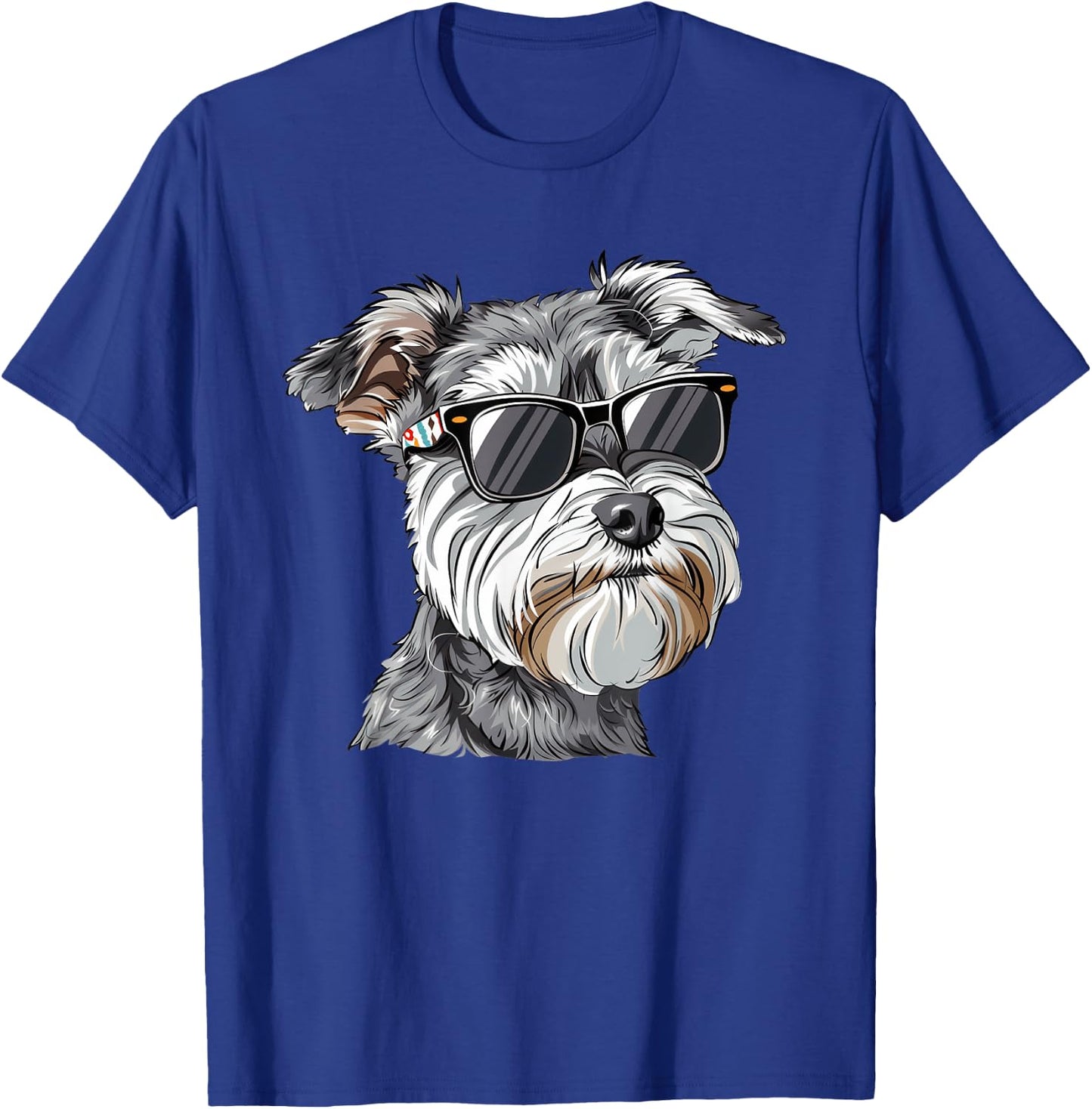 Miniature Schnazuer Mini Schnauzer Dog Sunglasses T-Shirt - T-Shirt | Royal