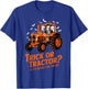 Funny Farmer Costume Halloween Spooky Skeleton Drive Tractor T-Shirt - T-Shirt | Royal