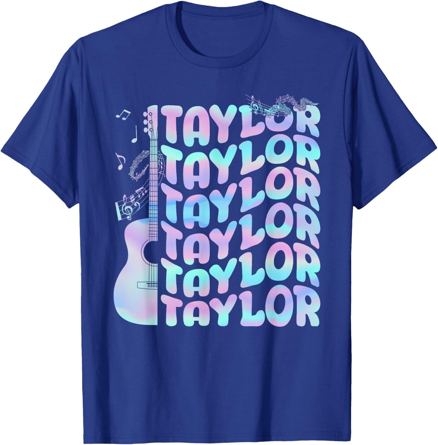 Taylor First Name I Love Taylor Personalized Groovy Tie Dye T-Shirt - T-Shirt | Royal