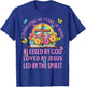 Blessed By God For 86 Years Rainbow And Cross Birthday T-Shirt - T-Shirt | Royal