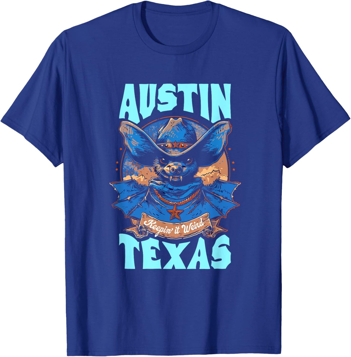 Texas Pride - Keep It Weird Austin - Austin Bats T-Shirt - T-Shirt | Royal