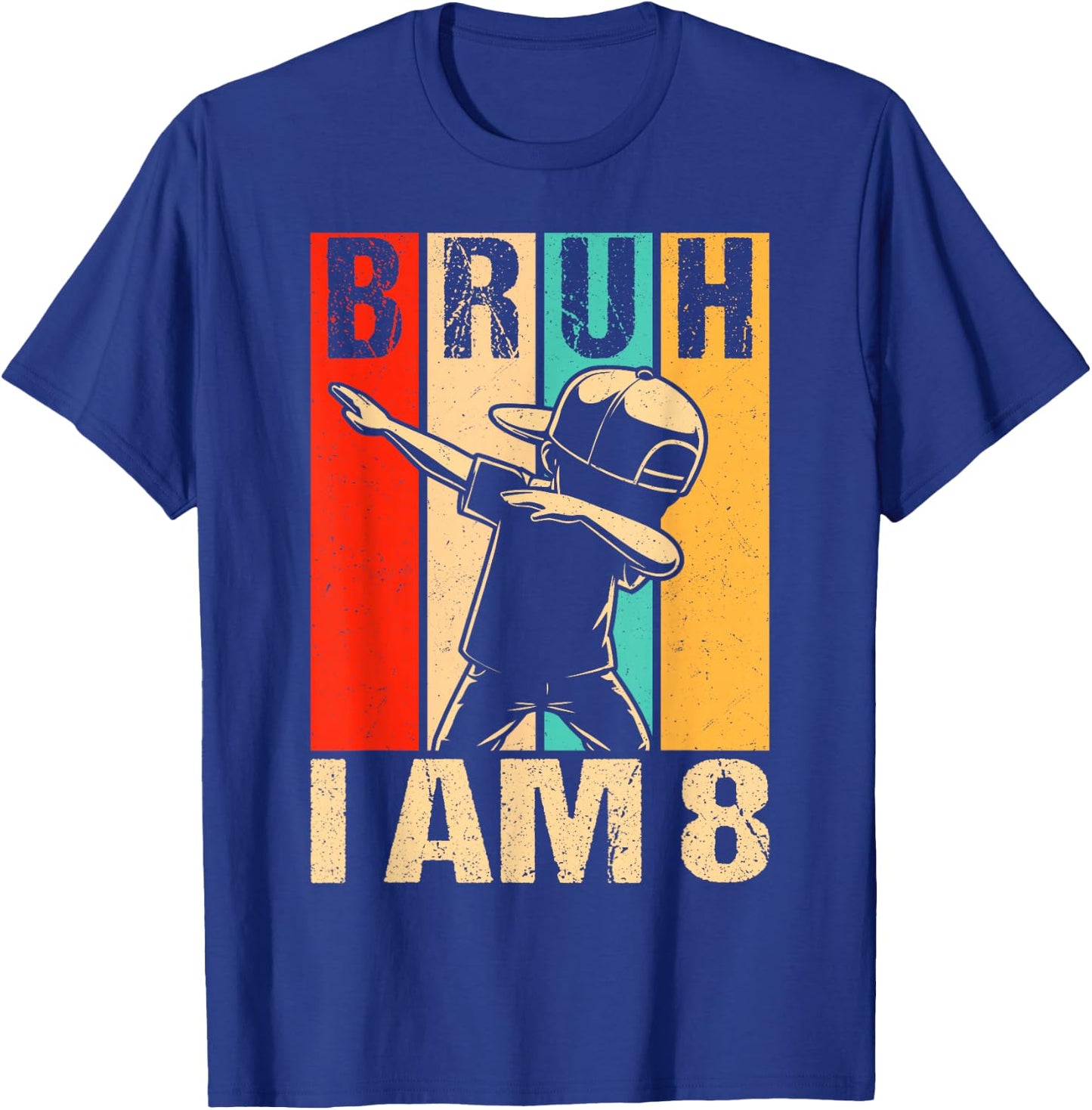 8 Year Old Birthday Dabbing Boy Bruh It's My 8th Birthday T-Shirt - T-Shirt | Royal
