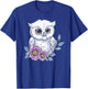 Cute Snowy Owl With Flowers I Snowy Owl T-Shirt - T-Shirt | Royal