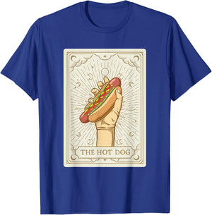 Hot Dog Tarot - Hot Dog Lover Fast Food Wiener Men Women Kids T-Shirt - T-Shirt | Royal